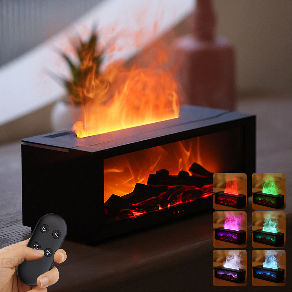 Flame Fireplace 3D, Colorful Essential Oil Diffuser